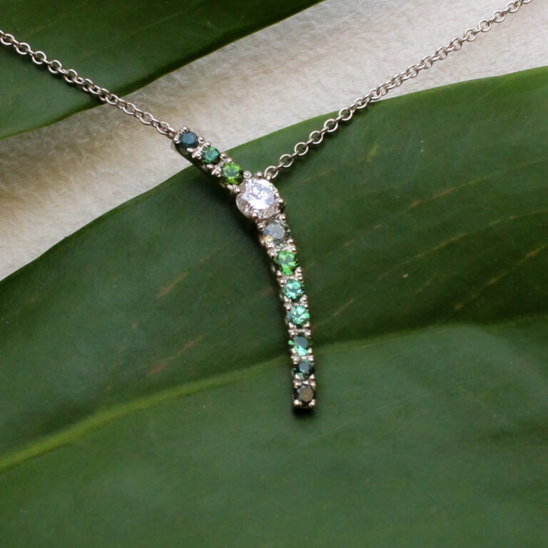 Laurens Green Sapphire and Tourmaline Necklace